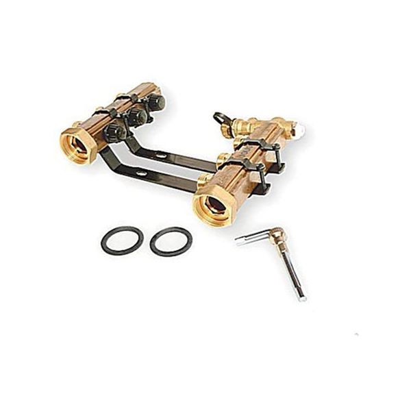 Uponor Wirsbo A2660300 TruFLOW Jr. Manifold Assembly with Balancing Valves & Valveless - Radiant Heating & Cooling, 3-Loop