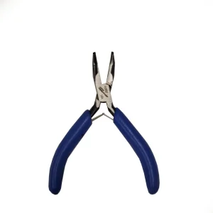 4 1/2" Curved Long Nose Serrated Blue ESD grip 4020SD